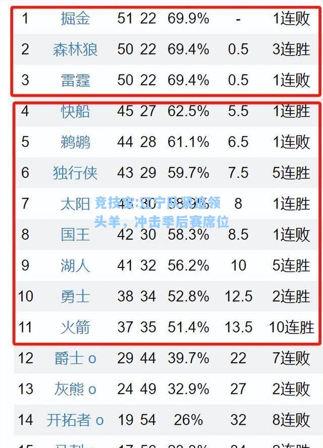 辽宁队紧追领头羊，冲击季后赛席位